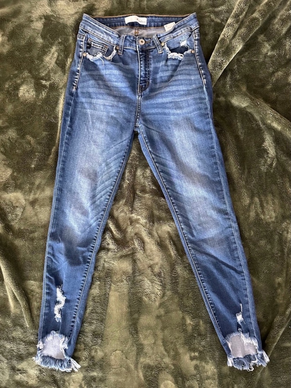 KanCan Medium Blue Distressed Skinny Jeans